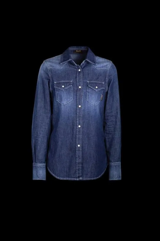 MooRER ANKITALGD Blu Denim Women Shirts