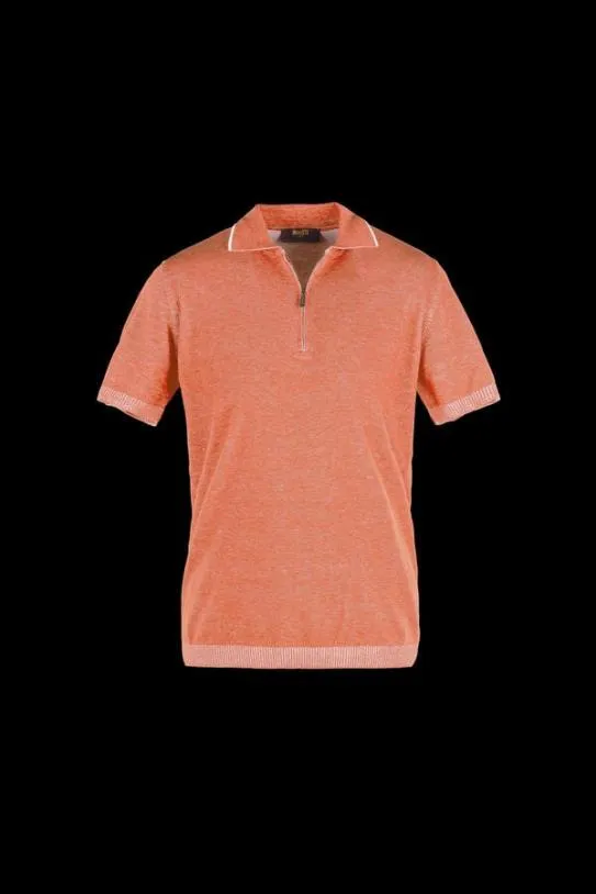 MooRER COTYVCR Arancio Men Tshirts And Polos
