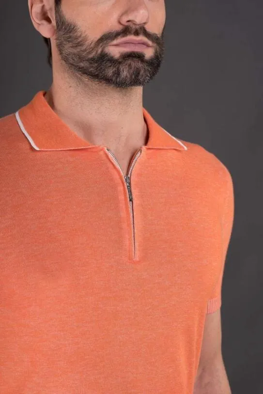 MooRER COTYVCR Arancio Men Tshirts And Polos