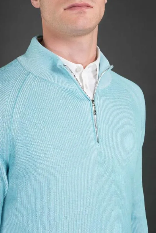MooRER FEDROSIA Caribbeanturquoisebianco Men Knitwear