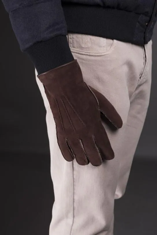 MooRER HIDEKOMOT Dark Brown Men Scarves And Gloves