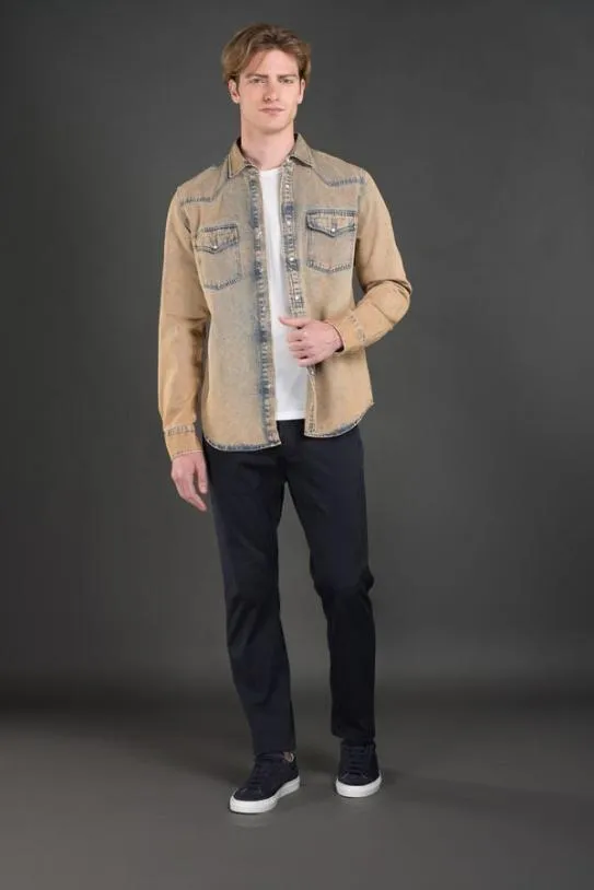 MooRER LARRIE31A Albicocca Men Shirts