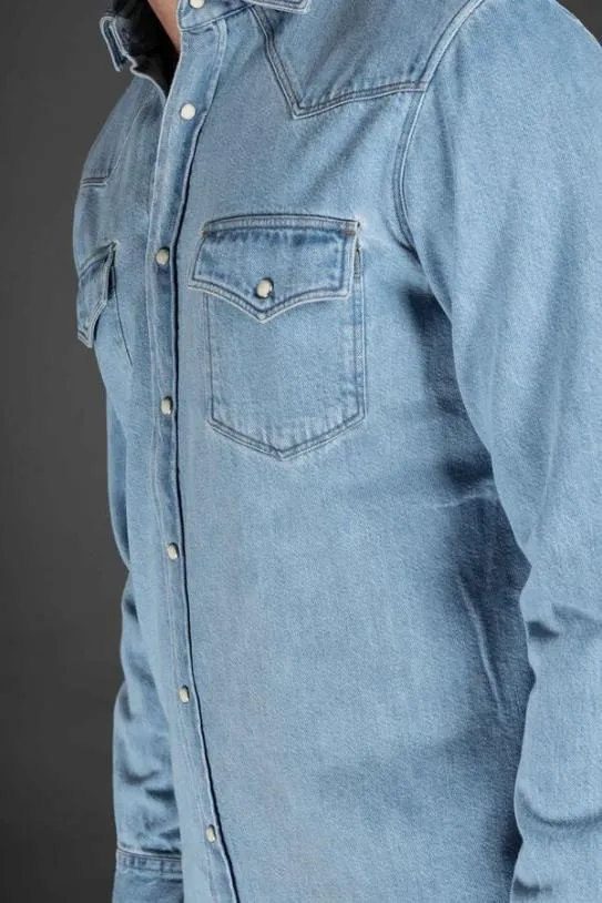 MooRER LARRIEDF306 Vintage Chiaro Men Shirts