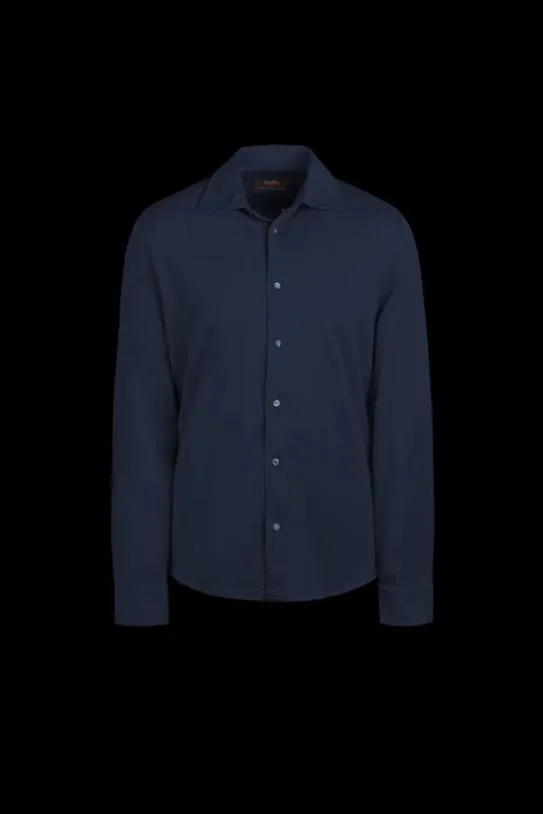 MooRER MONTALCINOJTP Blu Navy Men Shirts