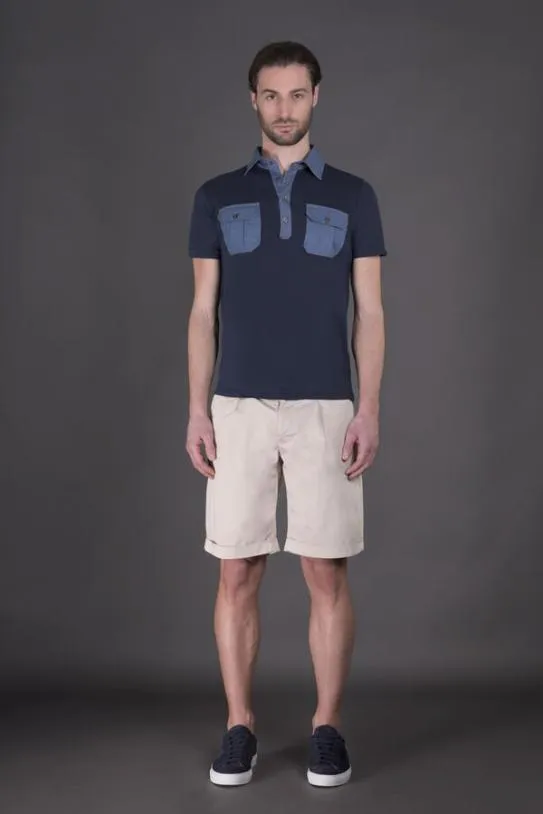 MooRER PALINUROJCS Navyblu Men Tshirts And Polos