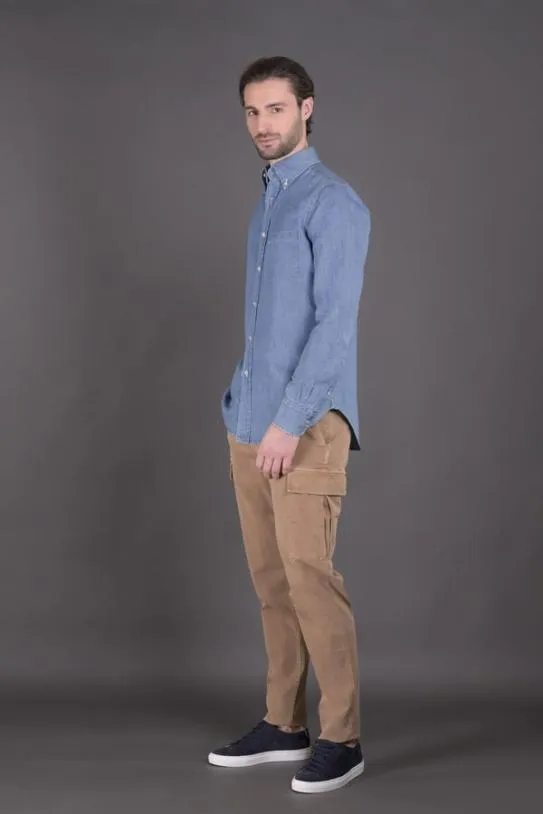 MooRER ROLF67 BLU Blu Men Shirts