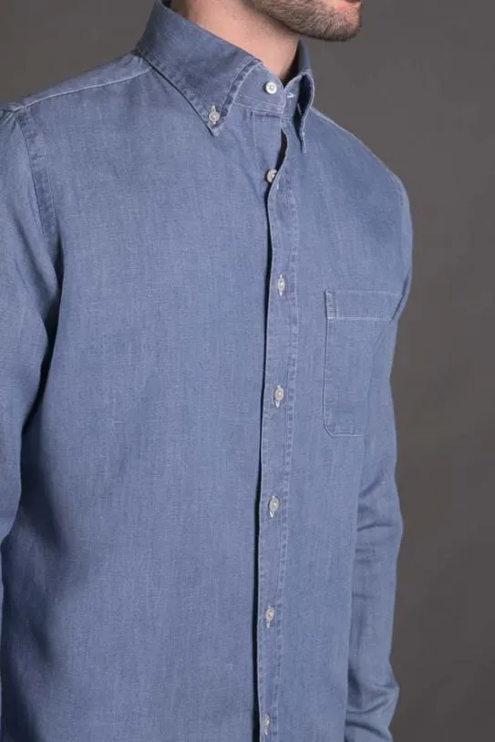 MooRER ROLF67 BLU Blu Men Shirts