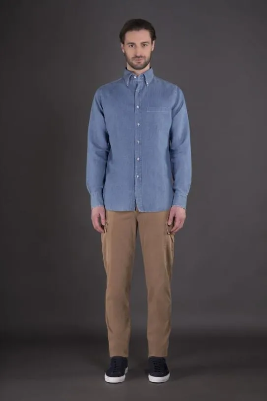 MooRER ROLF67 BLU Blu Men Shirts