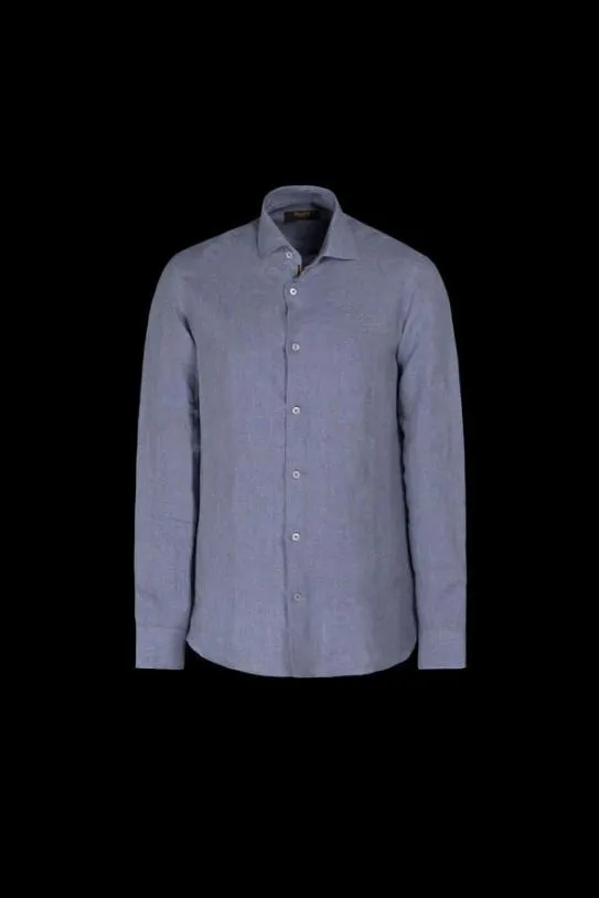 MooRER ROMANHR Lightdenim Men Shirts