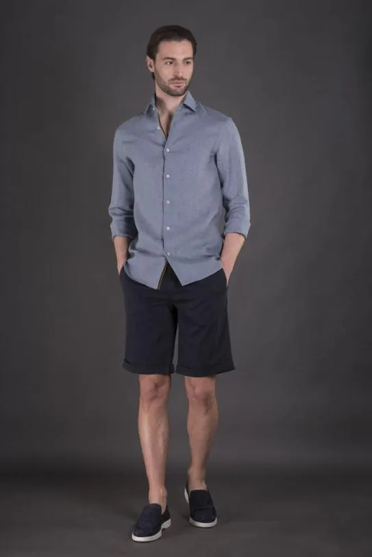 MooRER ROMANHR Lightdenim Men Shirts