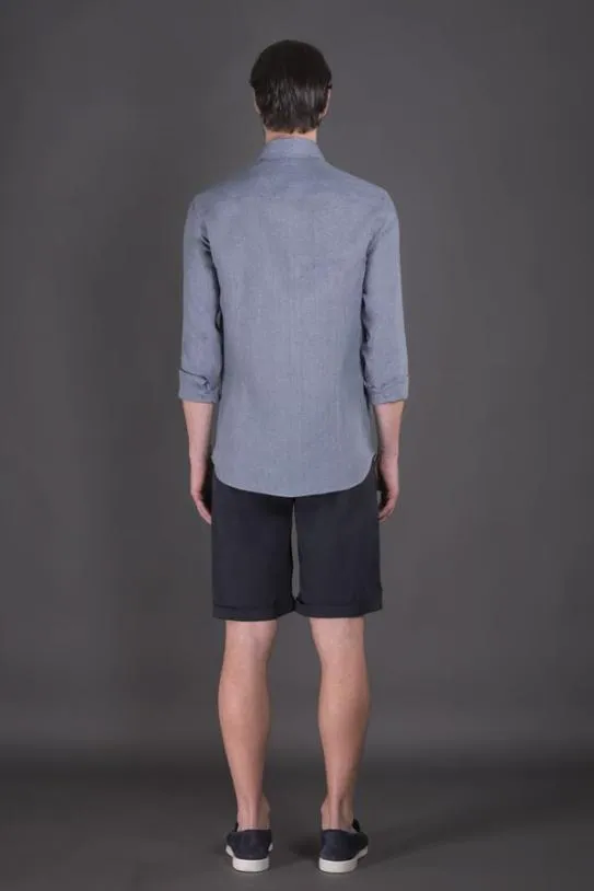 MooRER ROMANHR Lightdenim Men Shirts
