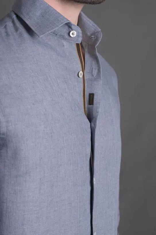 MooRER ROMANHR Lightdenim Men Shirts