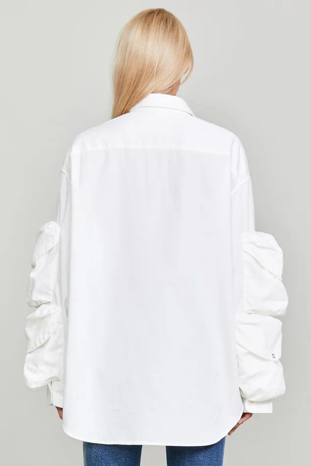 MULTIPOCKET BUTTON DOWN 8211 WHITE Women R13 Tops