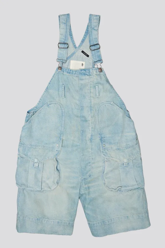 MULTIPOCKET OVERALL SHORT 8211 LENNON BLUE Women R13 Denim