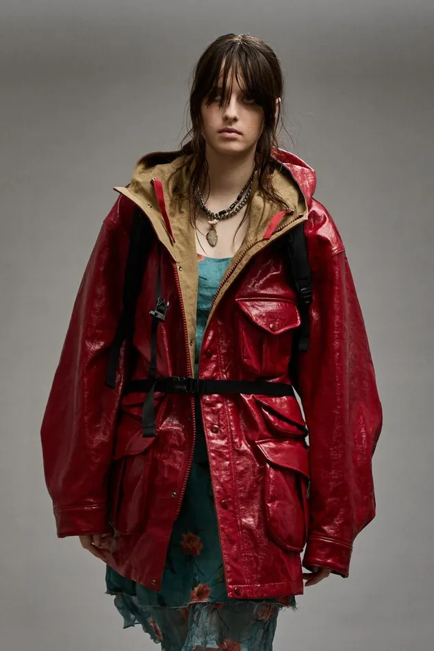 MULTIPOCKET PARKA 8211 RED COAT Women R13 Jackets and Coats