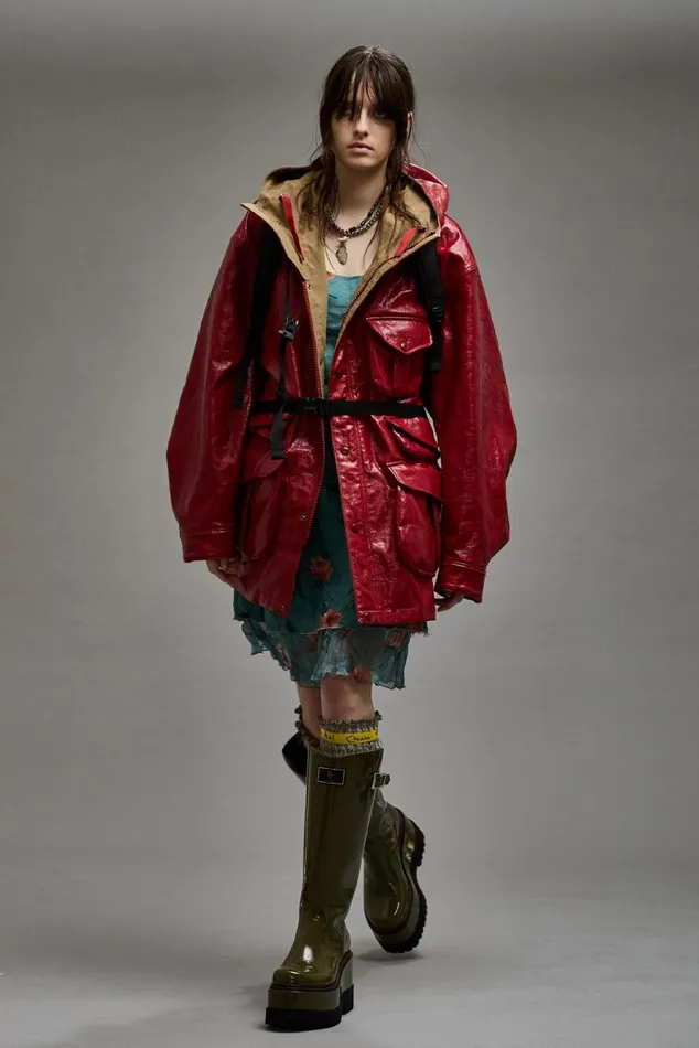 MULTIPOCKET PARKA 8211 RED COAT Women R13 Jackets and Coats