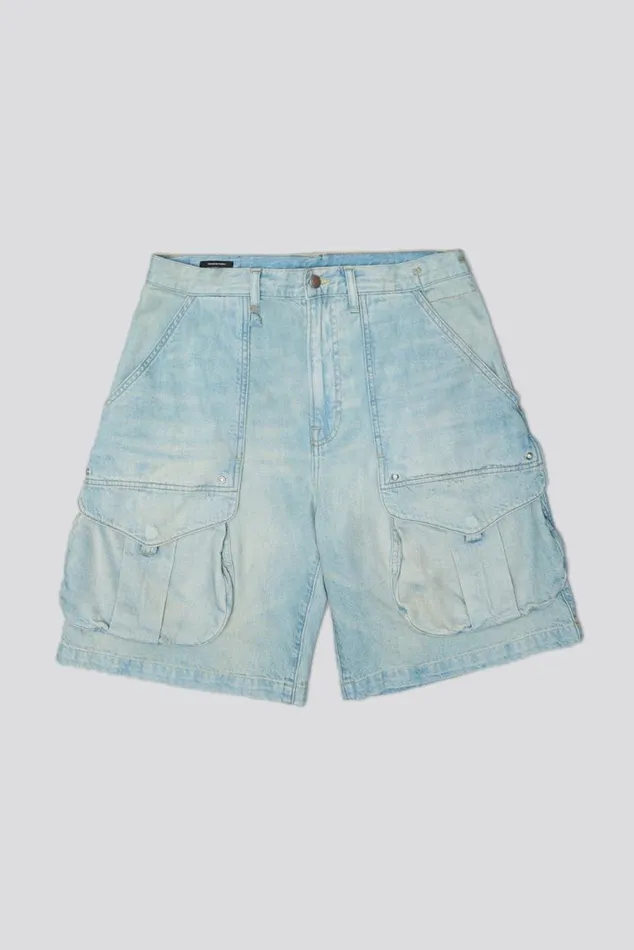 MULTIPOCKET RELAXED SHORT 8211 LENNON BLUE Women R13 Denim