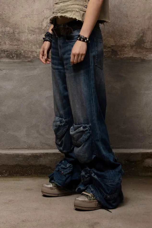 MULTIPOCKET UTILITY JEAN 8211 DANE INDIGO Women R13 Denim