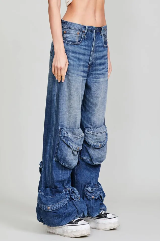 MULTIPOCKET UTILITY JEAN 8211 DANE INDIGO Women R13 Denim