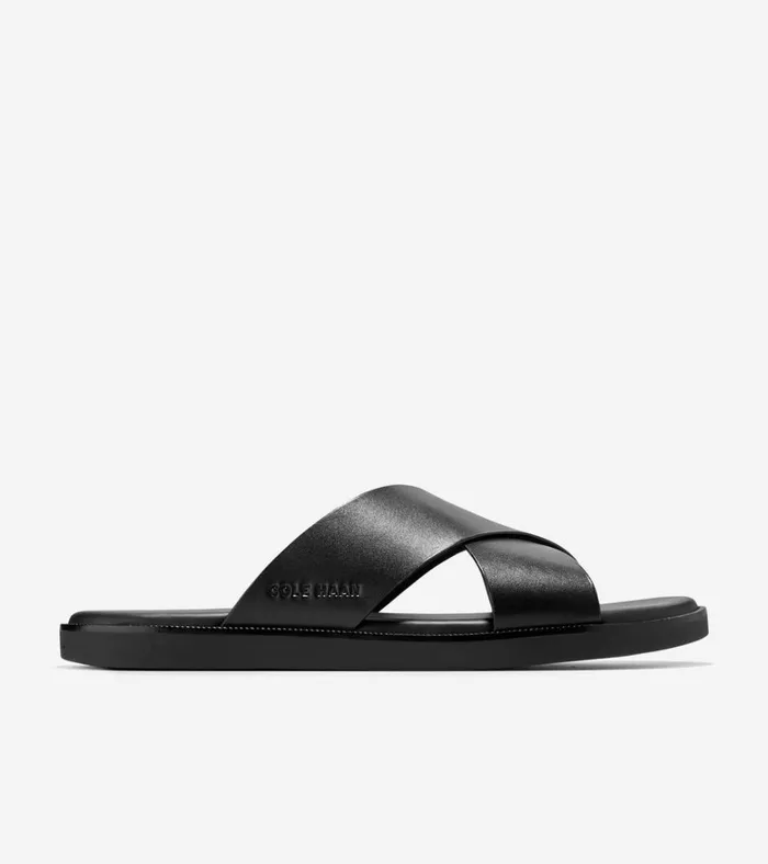 Nantucket Cross Strap Sandals Black Men Cole Haan Sandals