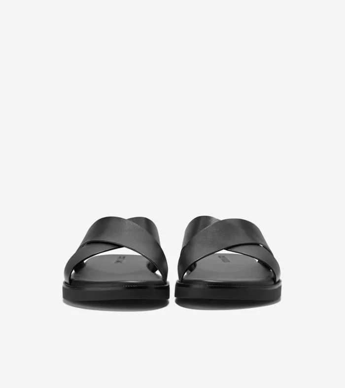 Nantucket Cross Strap Sandals Black Men Cole Haan Sandals