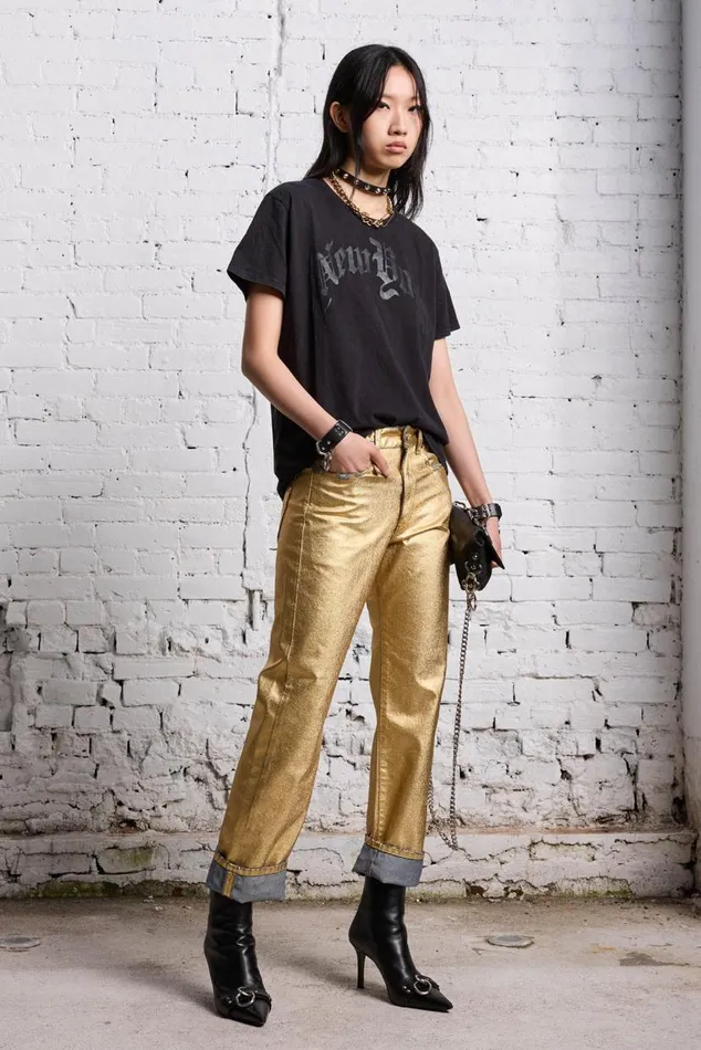 NEW YORK BOY T 8211 BLACKOUT Women R13 TShirts