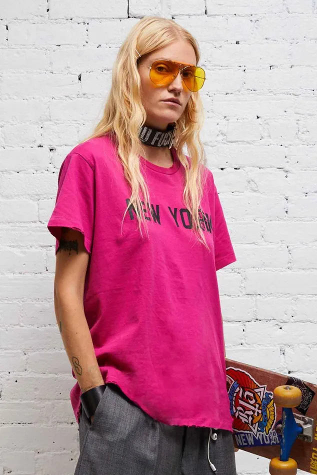NEW YORK BOY T 8211 HOT PINK Women R13 Tops