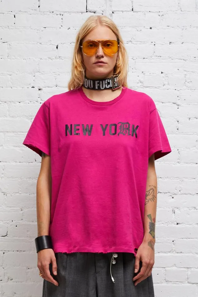 NEW YORK BOY T 8211 HOT PINK Women R13 Tops