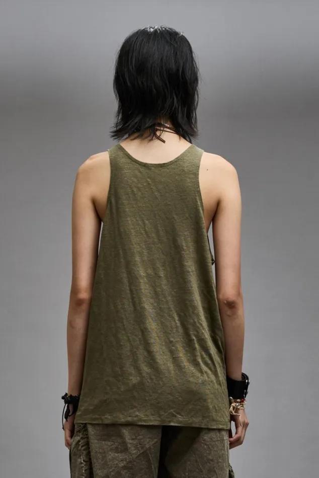 NEW YORK RELAXED TANK 8211 OLIVE Women R13 TShirts