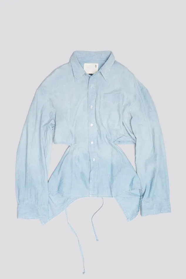OPEN BACK SHIRT 8211 VINTAGE BLUE Women R13 Tops
