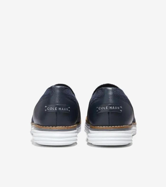 Original Grand Cloudfeel Meridian Loafer Navy Knitoptic White Women Cole Haan Loafers and Drivers