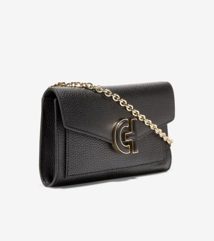 Oversized Closure Phone Case Black Women Cole Haan Wallets and Wristlets