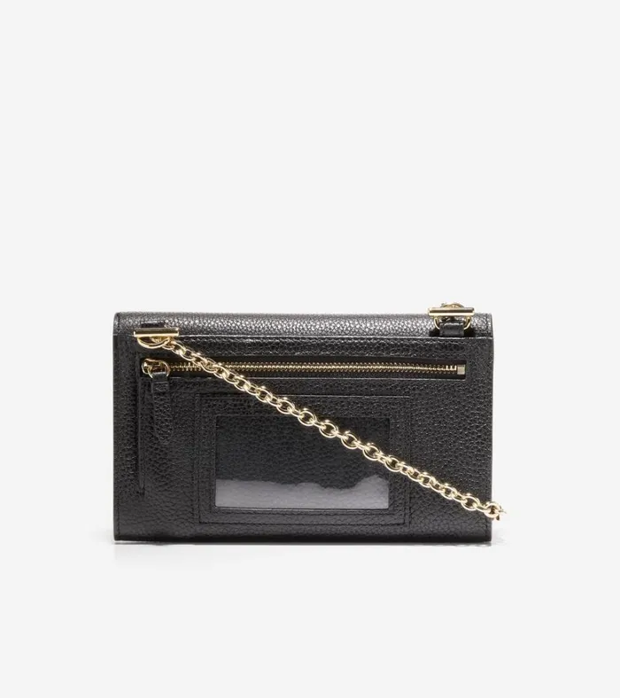 Oversized Closure Phone Case Black Women Cole Haan Wallets and Wristlets