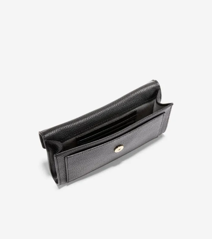 Oversized Closure Phone Case Black Women Cole Haan Wallets and Wristlets