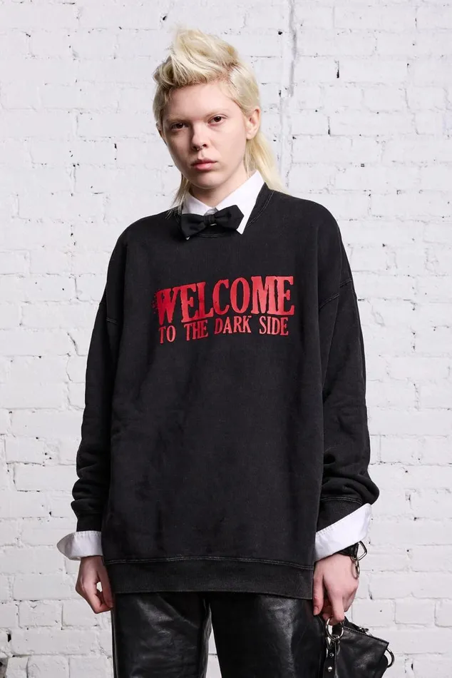 OVERSIZED DARK SIDE CREWNECK 8211 ACID BLACK Women R13 Tops
