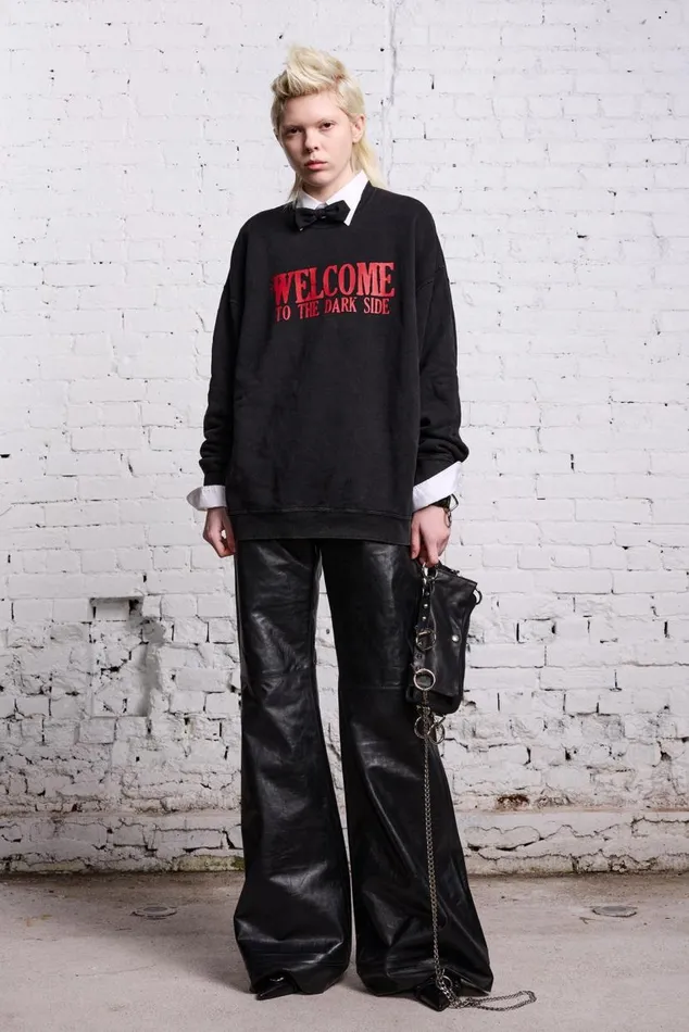 OVERSIZED DARK SIDE CREWNECK 8211 ACID BLACK Women R13 Tops