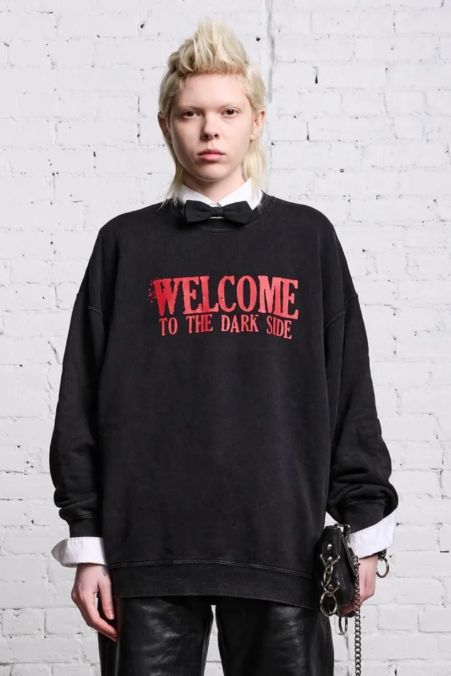 OVERSIZED DARK SIDE CREWNECK 8211 ACID BLACK Women R13 Tops