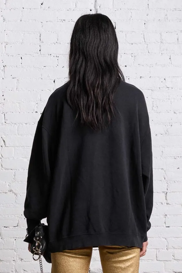 OVERSIZED NEW YORK CREWNECK 8211 BLACKOUT Women R13 Tops