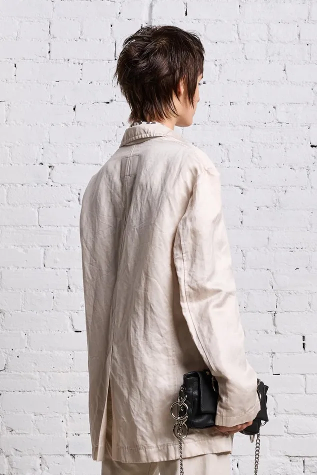 OVERSIZED RAGGED BLAZER 8211 OYSTER Women R13 Jackets and Coats
