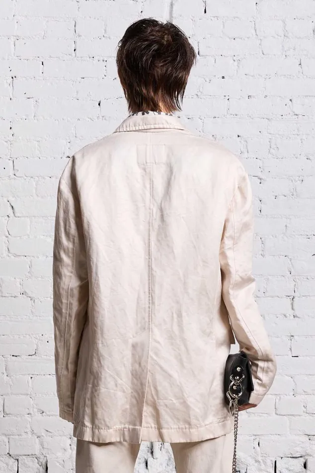OVERSIZED RAGGED BLAZER 8211 OYSTER Women R13 Jackets and Coats