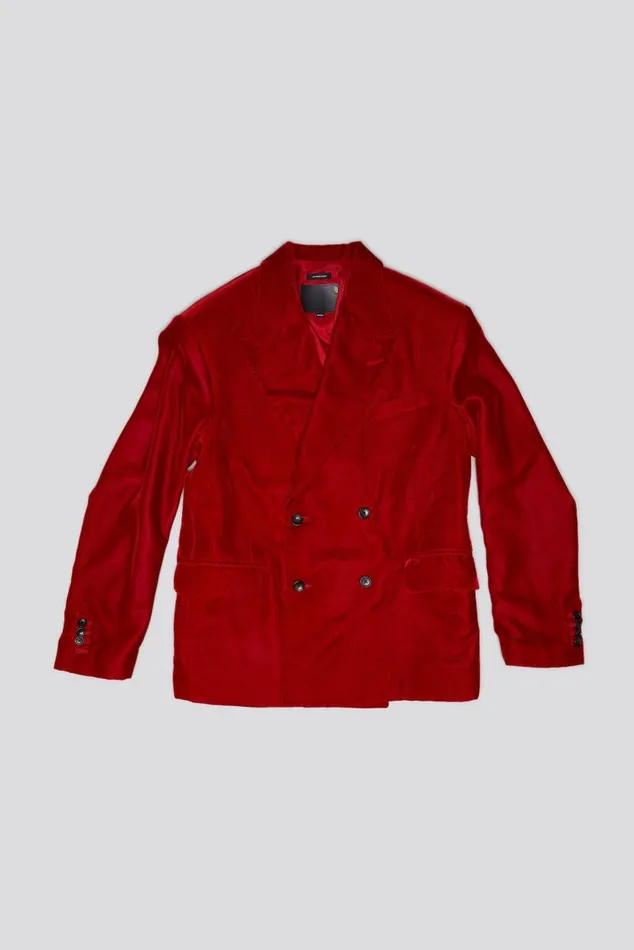 OVERSIZED RAGGED BLAZER 8211 RED VELVET Women R13 Tops