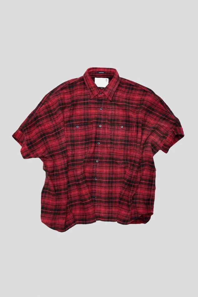 OVERSIZED RELAXED SHIRT 8211 RED AND BLACK Women R13 Tops