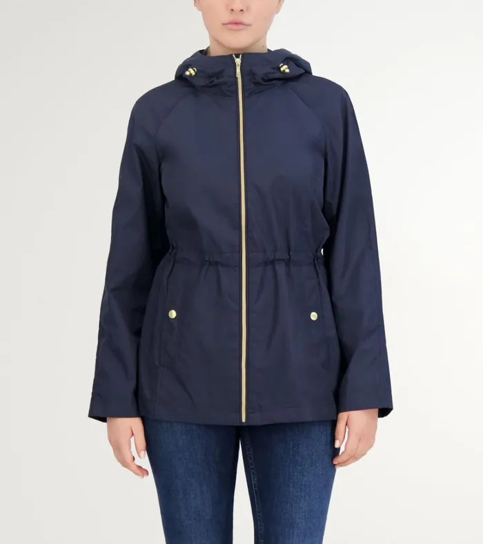 Packable Travel Rain Anorak Indigo Blue Women Cole Haan Rain Jackets