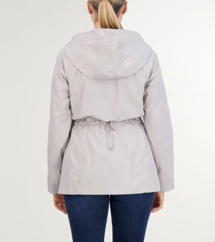 Packable Travel Rain Anorak Pearl Gray Women Cole Haan Rain Jackets