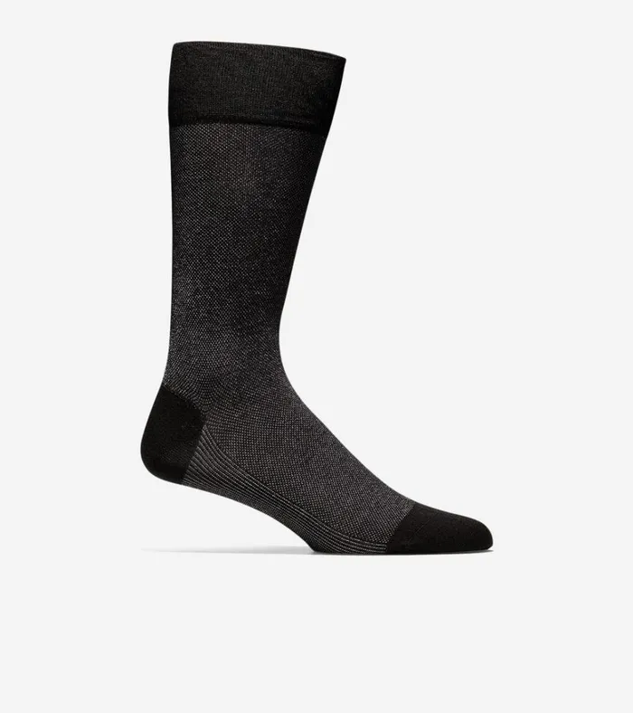 Pique Crew Socks Black Men Cole Haan Socks