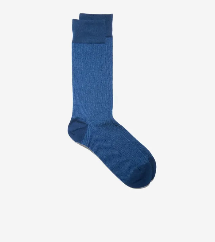 Pique Crew Socks Estate Blue Men Cole Haan Socks
