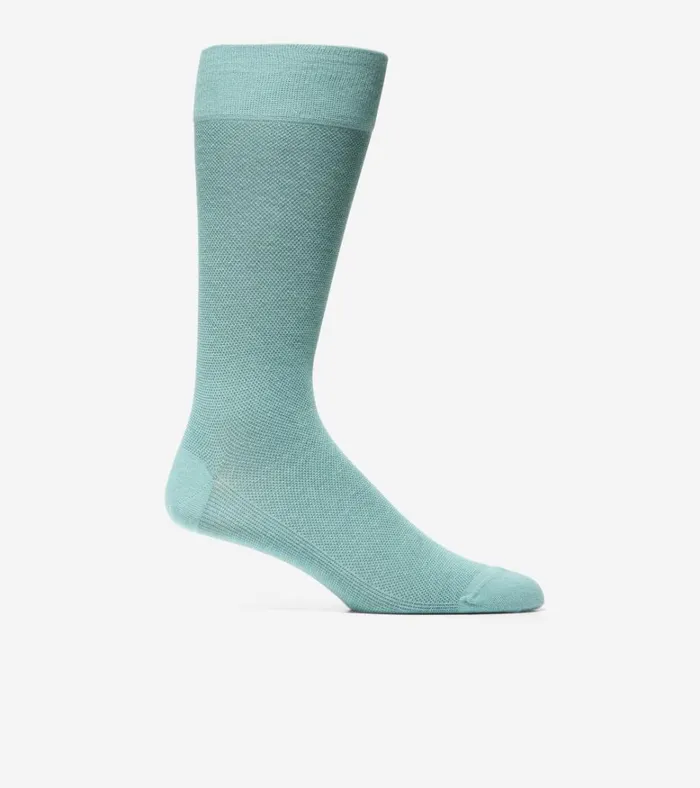 Pique Crew Socks Green Men Cole Haan Socks