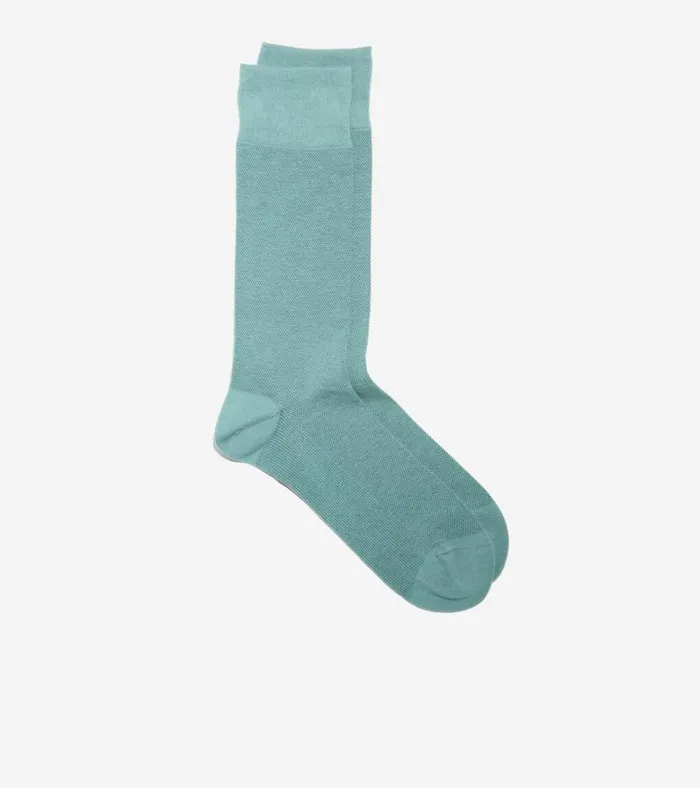Pique Crew Socks Green Men Cole Haan Socks