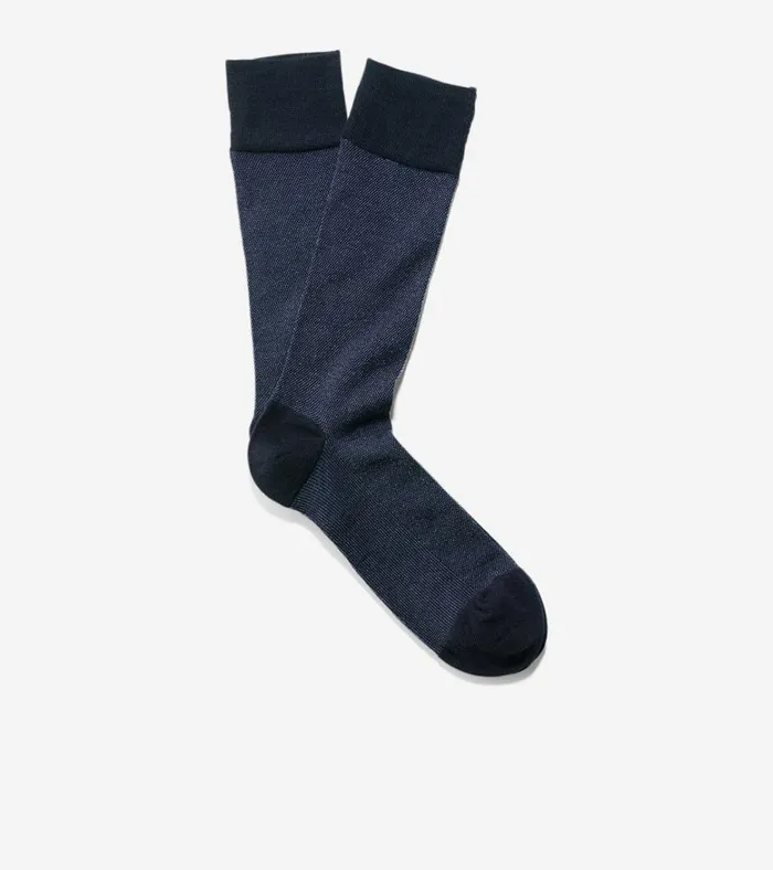 Pique Textured Crew Socks Navy Men Cole Haan Socks Pique Textured Crew Socks Navy Men Cole Haan Socks
