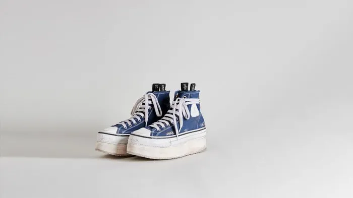 Platform High Top Sneakers 8211 Navy Women R13 Shoes